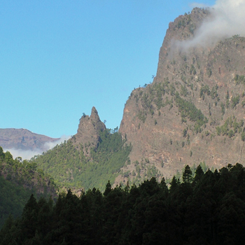 Fastenwandern und Naturerlebnis auf La Palma  Auf der Cumbrecita wartet ein grandioser Ausblick in die Caldera de Taburiente